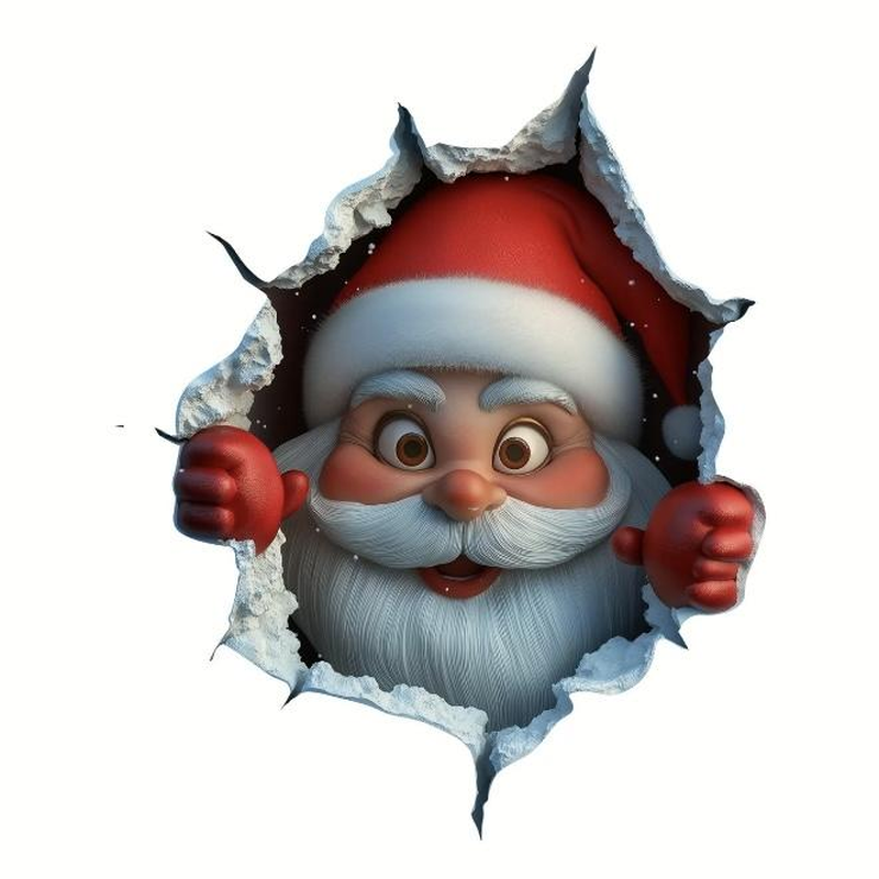 BLACK FRIDAY – Funny Christmas Character Wall Stickers (3PCS) • Self-Adhesive & Waterproof Holiday Decor • Easy Apply & Remove • Festive Wall Decoration for a Warm Christmas