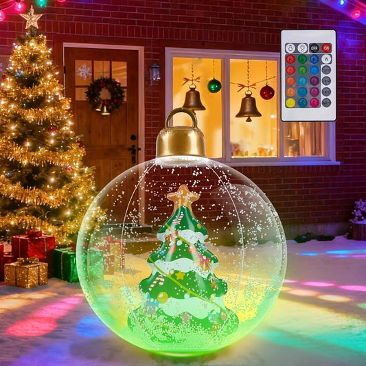 24-Inch Christmas Inflatable Decoration Set (3 Pieces) – Santa Claus, Snowman, and Christmas Tree (With LED Lights) | Holiday Patio/Garden/Lawn Decorations | Easy to Decorate, Illuminate Your Holiday Party and New Year'S Magic