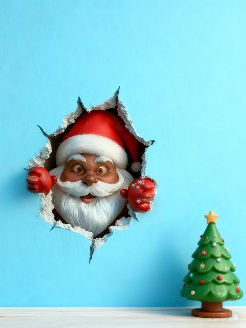 BLACK FRIDAY – Funny Christmas Character Wall Stickers (3PCS) • Self-Adhesive & Waterproof Holiday Decor • Easy Apply & Remove • Festive Wall Decoration for a Warm Christmas