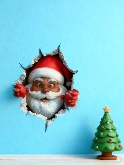 BLACK FRIDAY – Funny Christmas Character Wall Stickers (3PCS) • Self-Adhesive & Waterproof Holiday Decor • Easy Apply & Remove • Festive Wall Decoration for a Warm Christmas