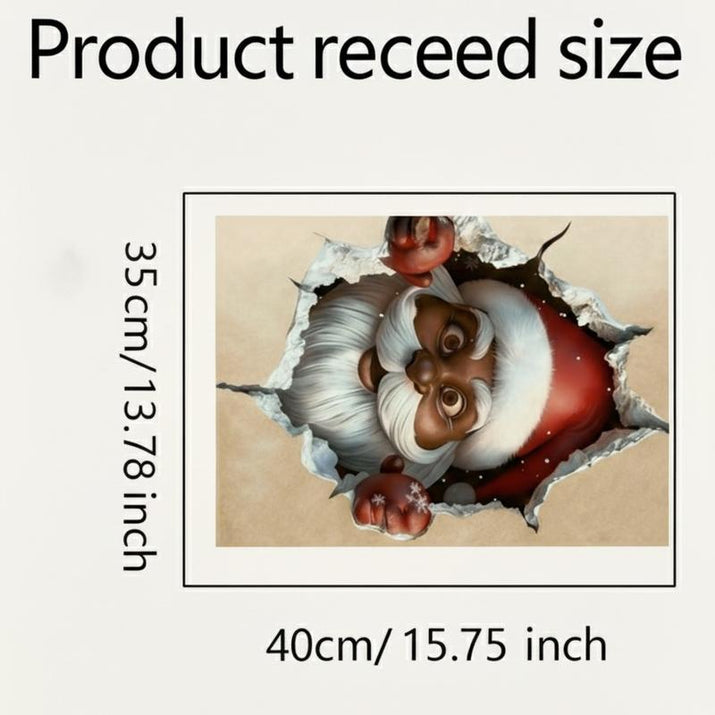 BLACK FRIDAY – Funny Christmas Character Wall Stickers (3PCS) • Self-Adhesive & Waterproof Holiday Decor • Easy Apply & Remove • Festive Wall Decoration for a Warm Christmas