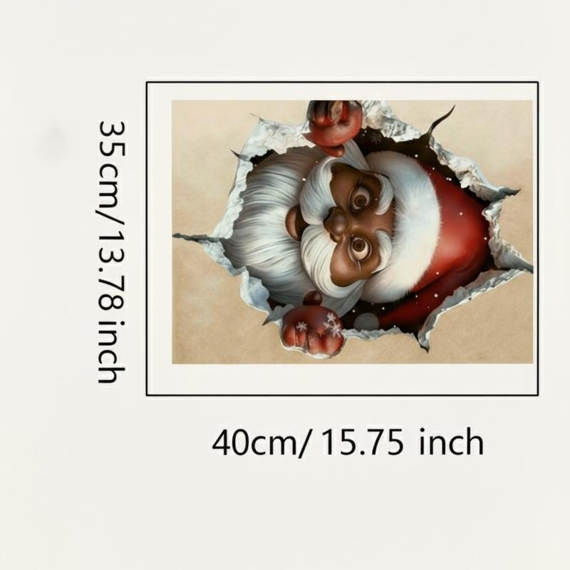 BLACK FRIDAY – Funny Christmas Character Wall Stickers (3PCS) • Self-Adhesive & Waterproof Holiday Decor • Easy Apply & Remove • Festive Wall Decoration for a Warm Christmas