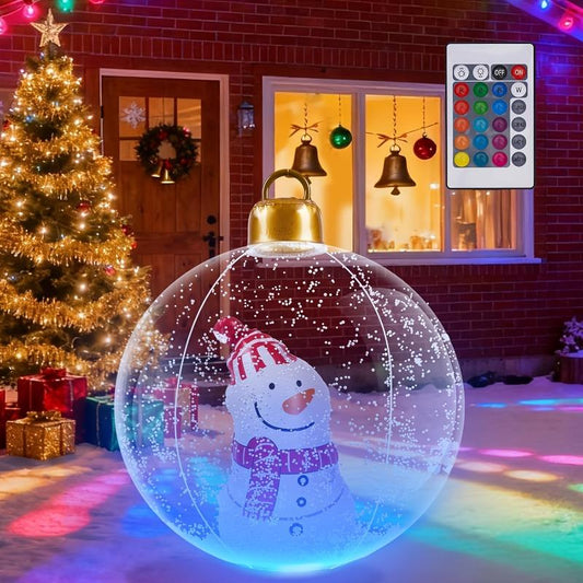 24-Inch Christmas Inflatable Decoration Set (3 Pieces) – Santa Claus, Snowman, and Christmas Tree (With LED Lights) | Holiday Patio/Garden/Lawn Decorations | Easy to Decorate, Illuminate Your Holiday Party and New Year'S Magic
