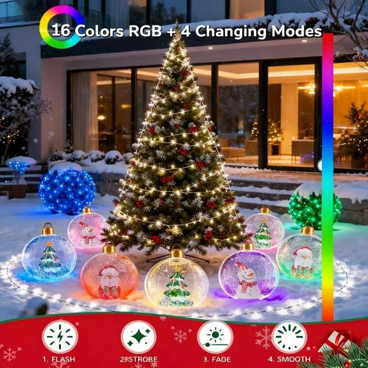 24-Inch Christmas Inflatable Decoration Set (3 Pieces) – Santa Claus, Snowman, and Christmas Tree (With LED Lights) | Holiday Patio/Garden/Lawn Decorations | Easy to Decorate, Illuminate Your Holiday Party and New Year'S Magic