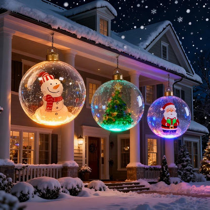 24-Inch Christmas Inflatable Decoration Set (3 Pieces) – Santa Claus, Snowman, and Christmas Tree (With LED Lights) | Holiday Patio/Garden/Lawn Decorations | Easy to Decorate, Illuminate Your Holiday Party and New Year'S Magic