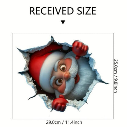 BLACK FRIDAY – Funny Christmas Character Wall Stickers (3PCS) • Self-Adhesive & Waterproof Holiday Decor • Easy Apply & Remove • Festive Wall Decoration for a Warm Christmas